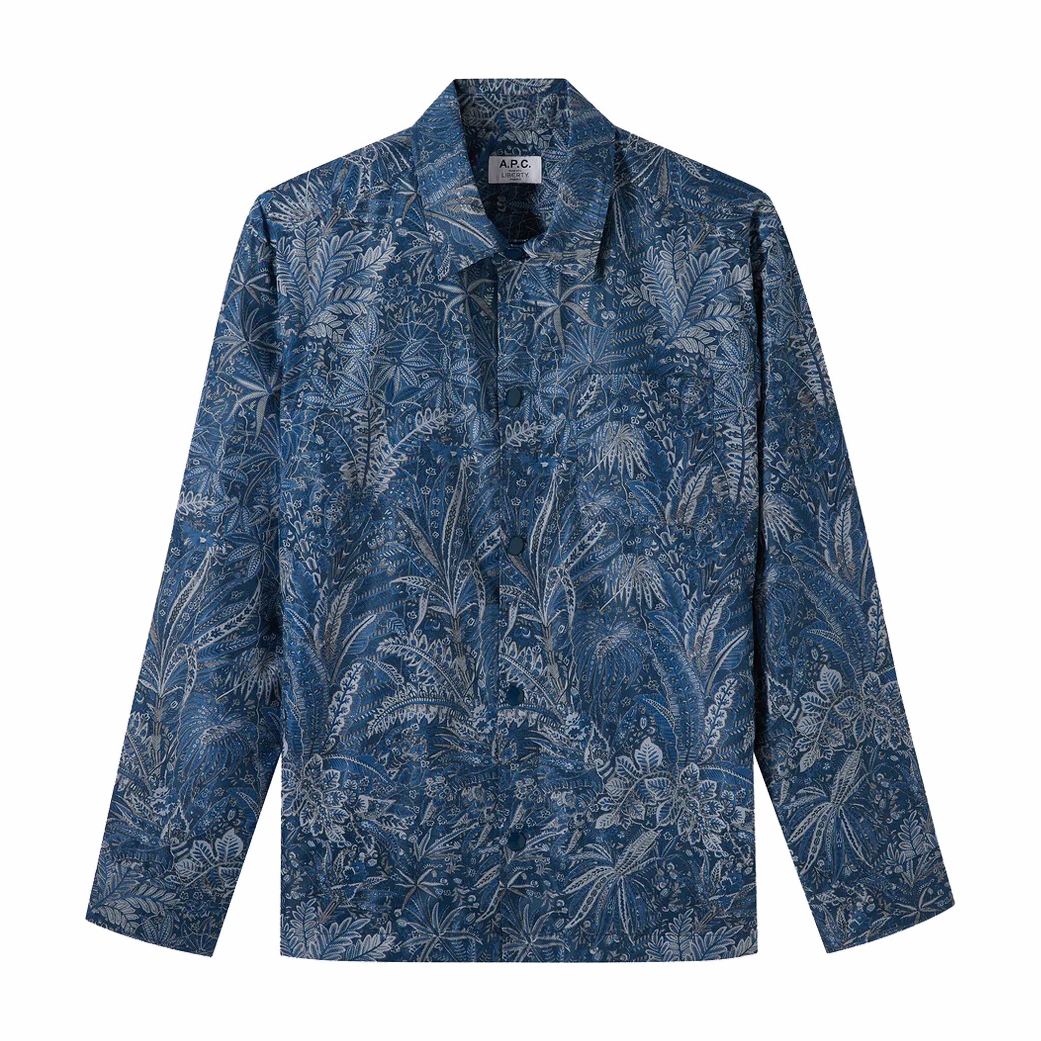 A.P.C., A.P.C. Giacca Watson con stampa esotica Liberty (blu)