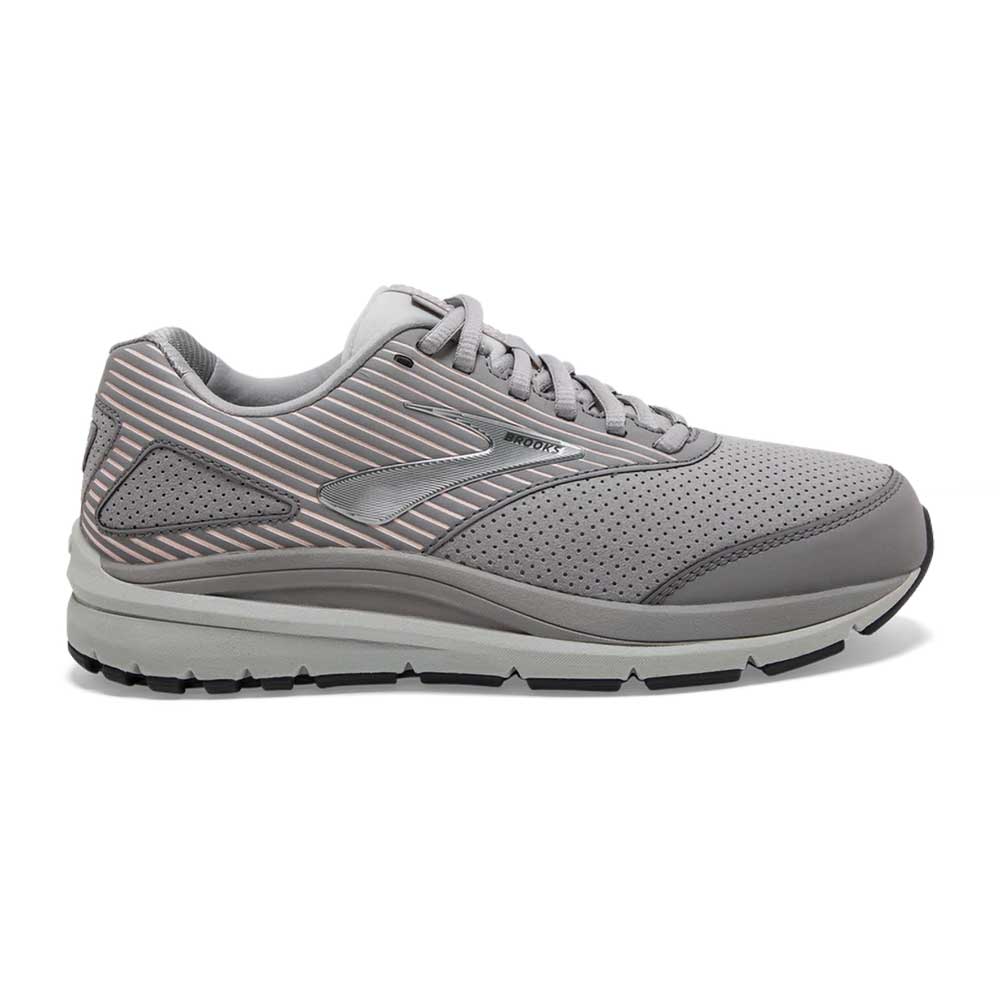 Brooks, Addiction Walker Suede da donna - Alloy/Oyster/Peach- Wide (D)