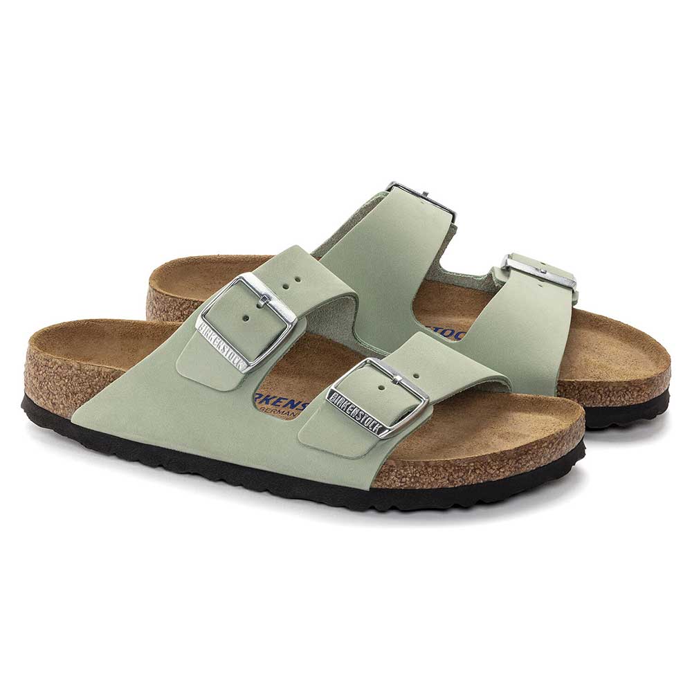 Birkenstock, Arizona Nubuck da donna - Matcha- medio/stretto