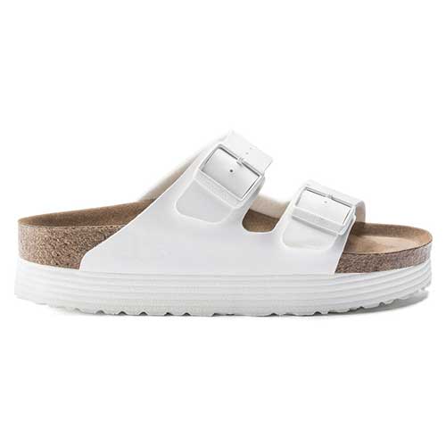 Birkenstock, Arizona Platform Vegan - Bianco - Medio/Narrow