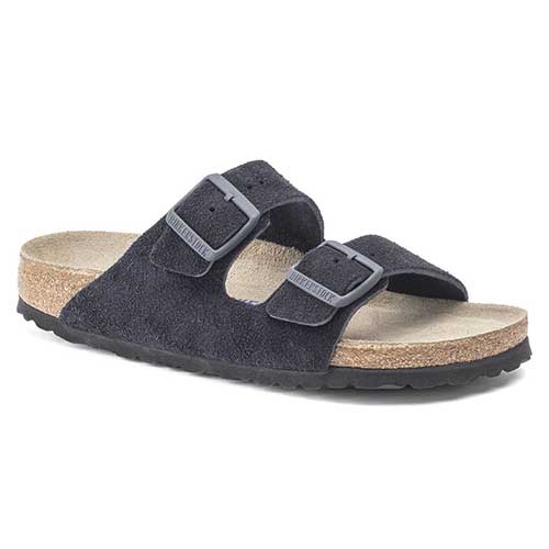 Birkenstock, Arizona Suede Soft Footbed - Midnight- Medium/Narrow