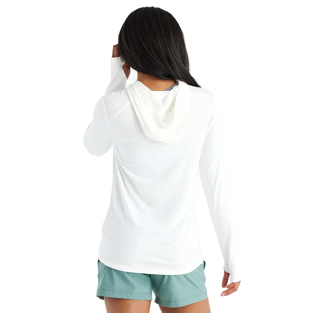 Vola gratis, Bamboo Shade Hoodie II Donna - Bianco brillante