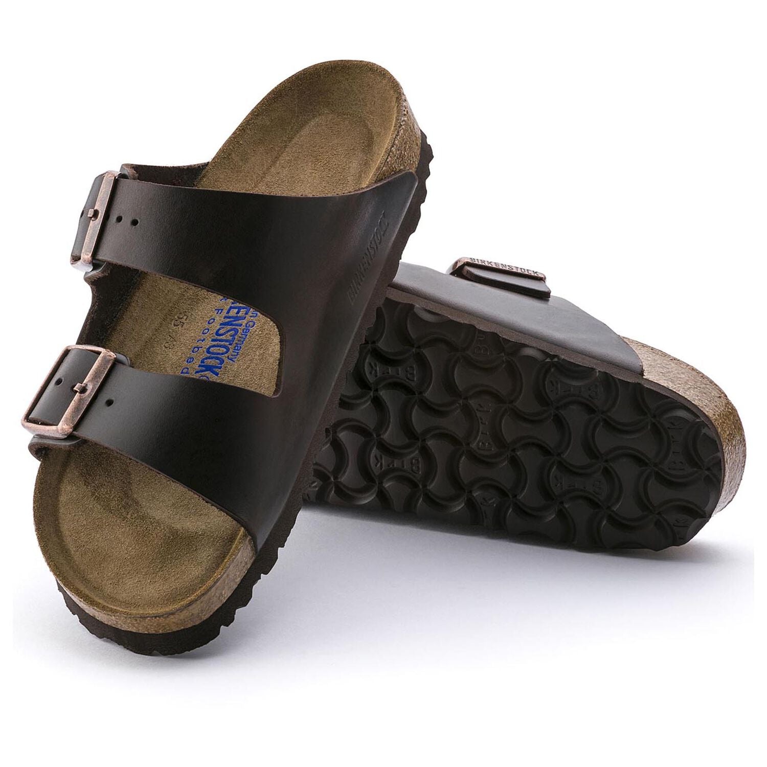 Birkenstock, Birkenstock Arizona Soft Footbed pelle marrone amalfi