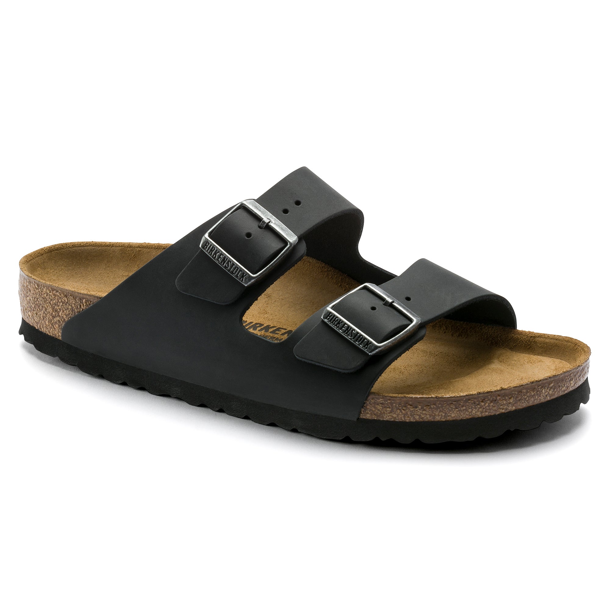 Birkenstock, Birkenstock Arizona in pelle oliata nera