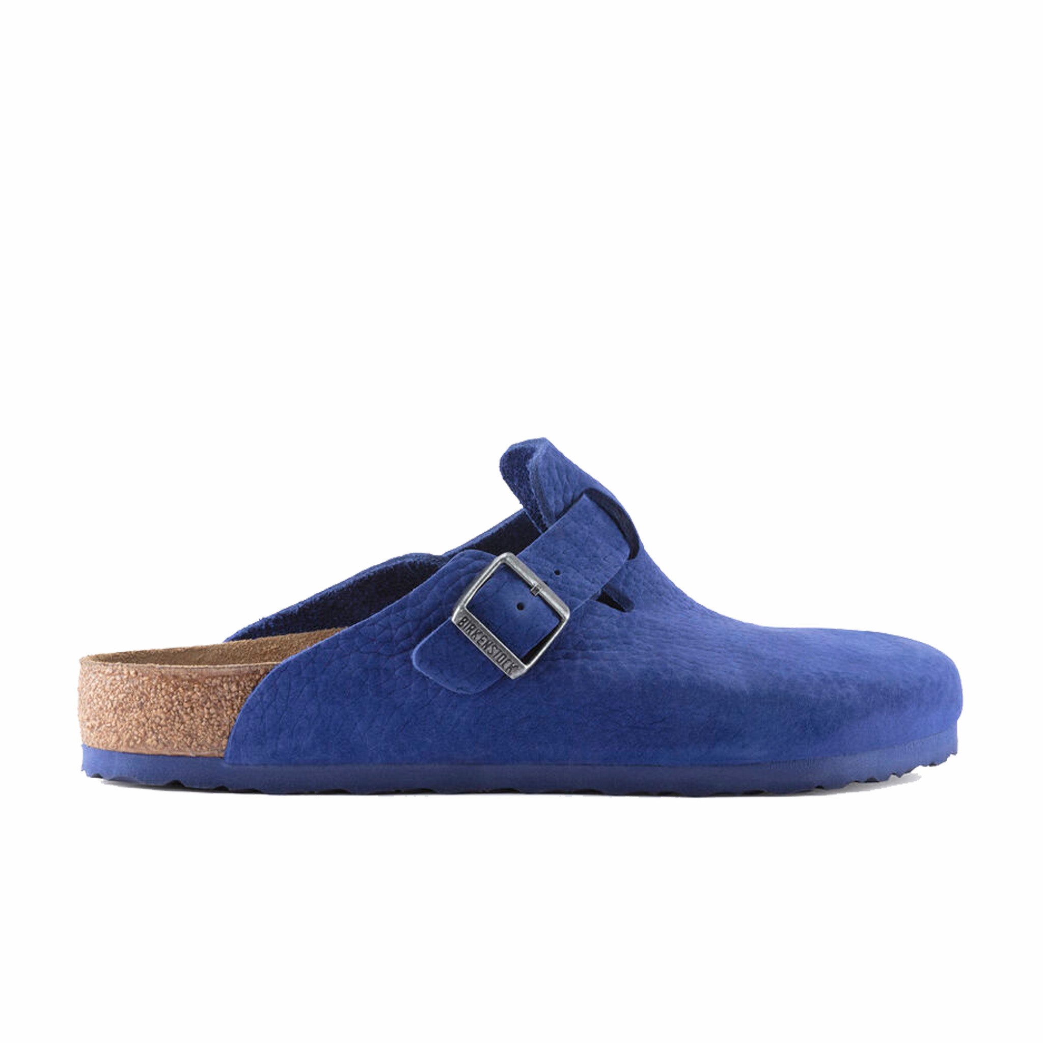 Birkenstock, Birkenstock Boston in pelle nabuk da uomo - Regolare (blu indaco)