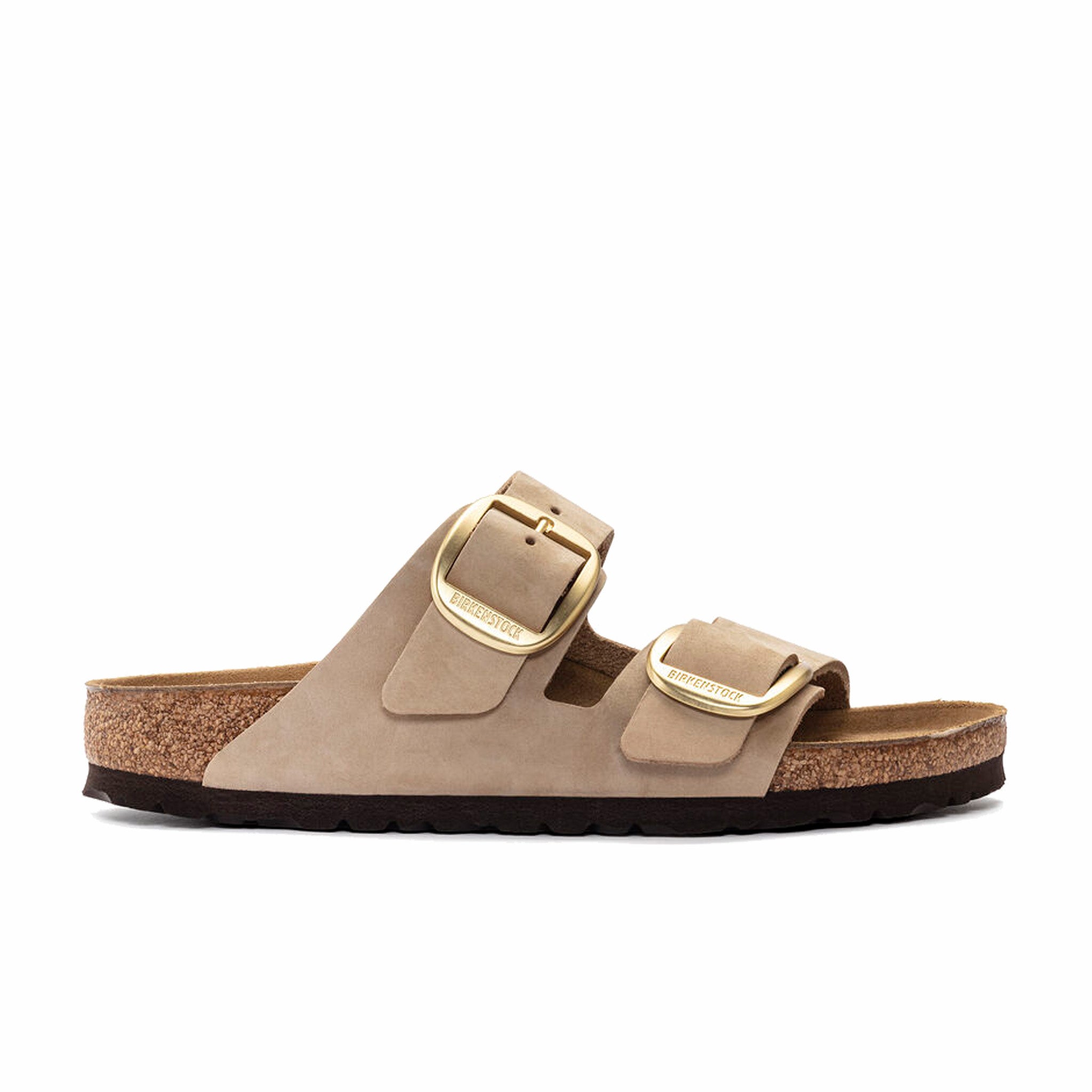 Birkenstock, Birkenstock Donna Arizona Fibbia Grande Pelle Nubuck (Sandcastle)