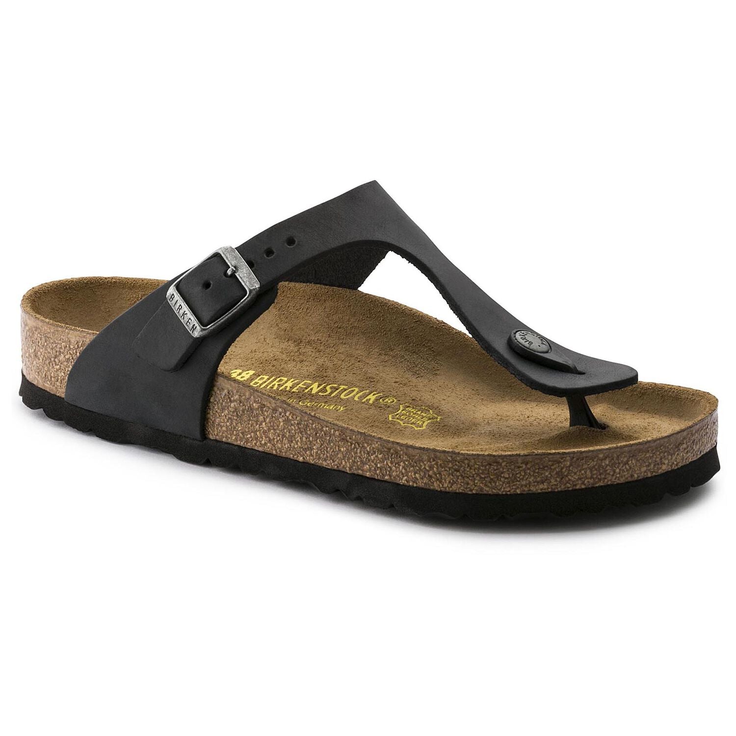 Birkenstock, Birkenstock Gizeh in pelle oliata nera