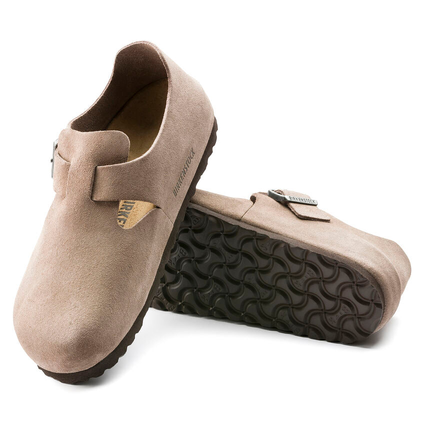 Birkenstock, Birkenstock Limited Edition London in pelle scamosciata color taupe