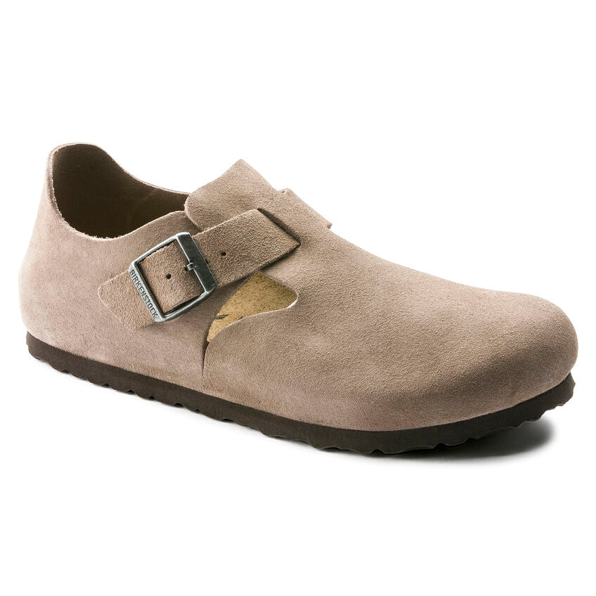 Birkenstock, Birkenstock Limited Edition London in pelle scamosciata color taupe