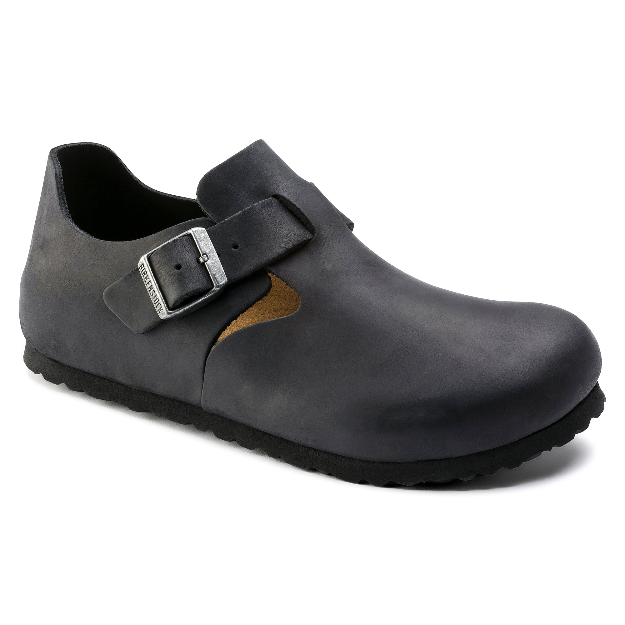 Birkenstock, Birkenstock London in pelle oliata nera