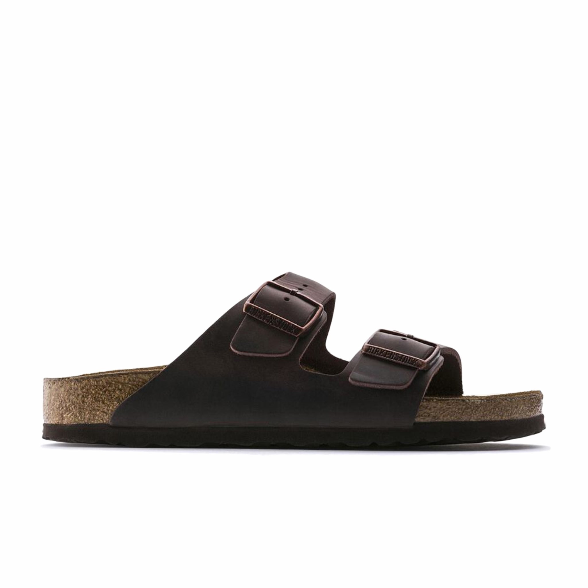 Birkenstock, Birkenstock Unisex Arizona - Pelle oliata con plantare morbido - Regolare (Habana)