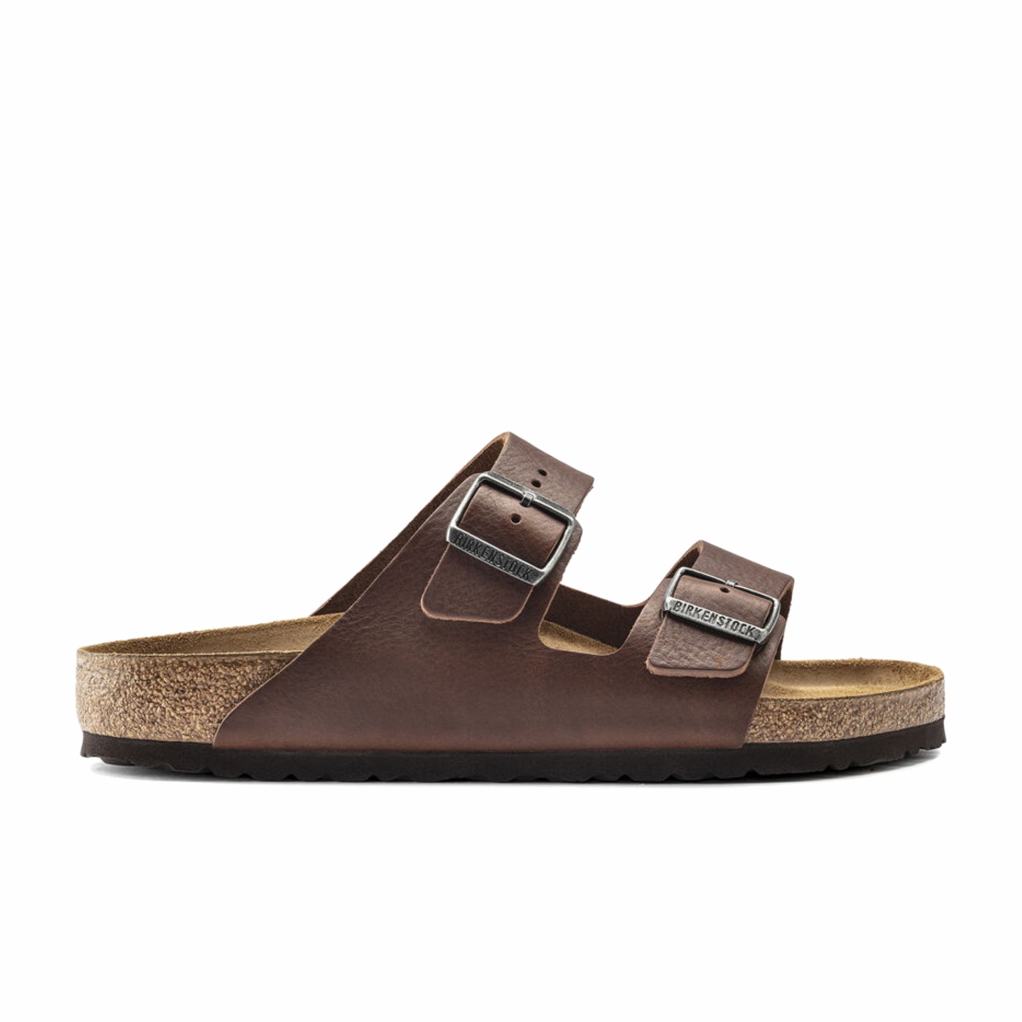 Birkenstock, Birkenstock Uomo Arizona - Pelle con plantare morbido (Vintage Wood Roast)