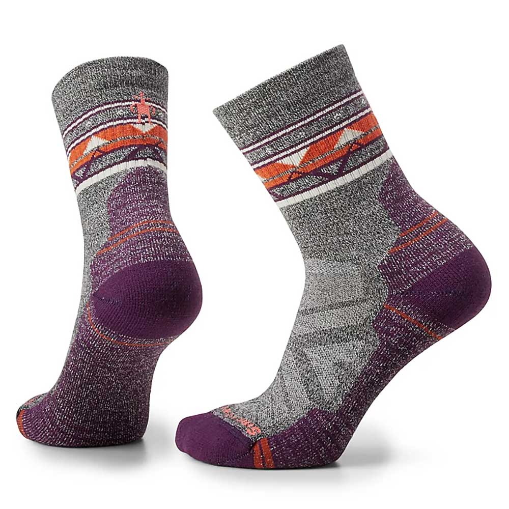 Smartwool, Calzino donna Hike Light Cushion Zig Zag Valley Mid - Cenere/Charcoal