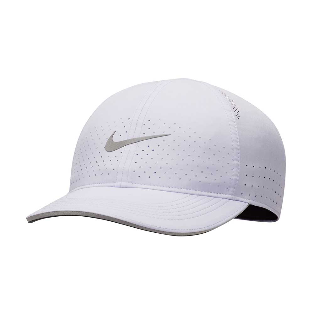 Nike, Cappellino da corsa Nike Featherlight Donna - Oxygen Purple/Argento riflettente