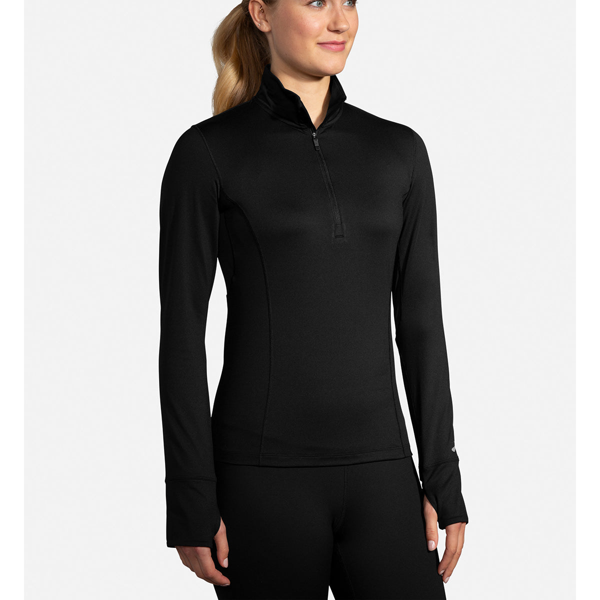 Brooks, Dash 1/2 Zip Top Donna - Nero