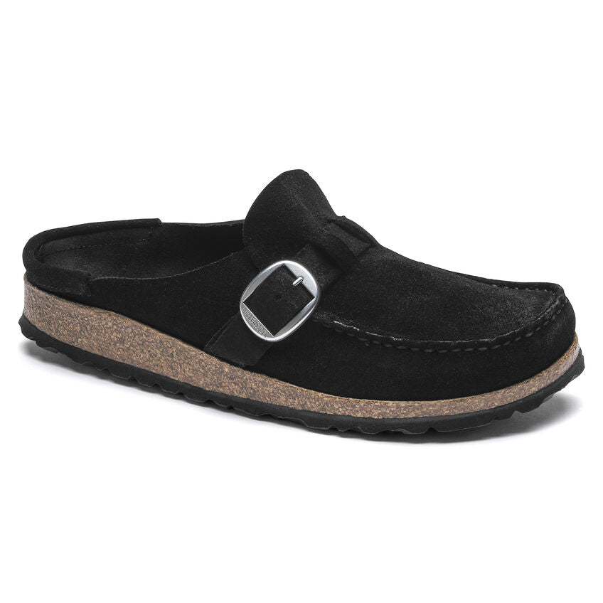 Birkenstock, Donna Buckley Suede - Nero - Medio/Spessore