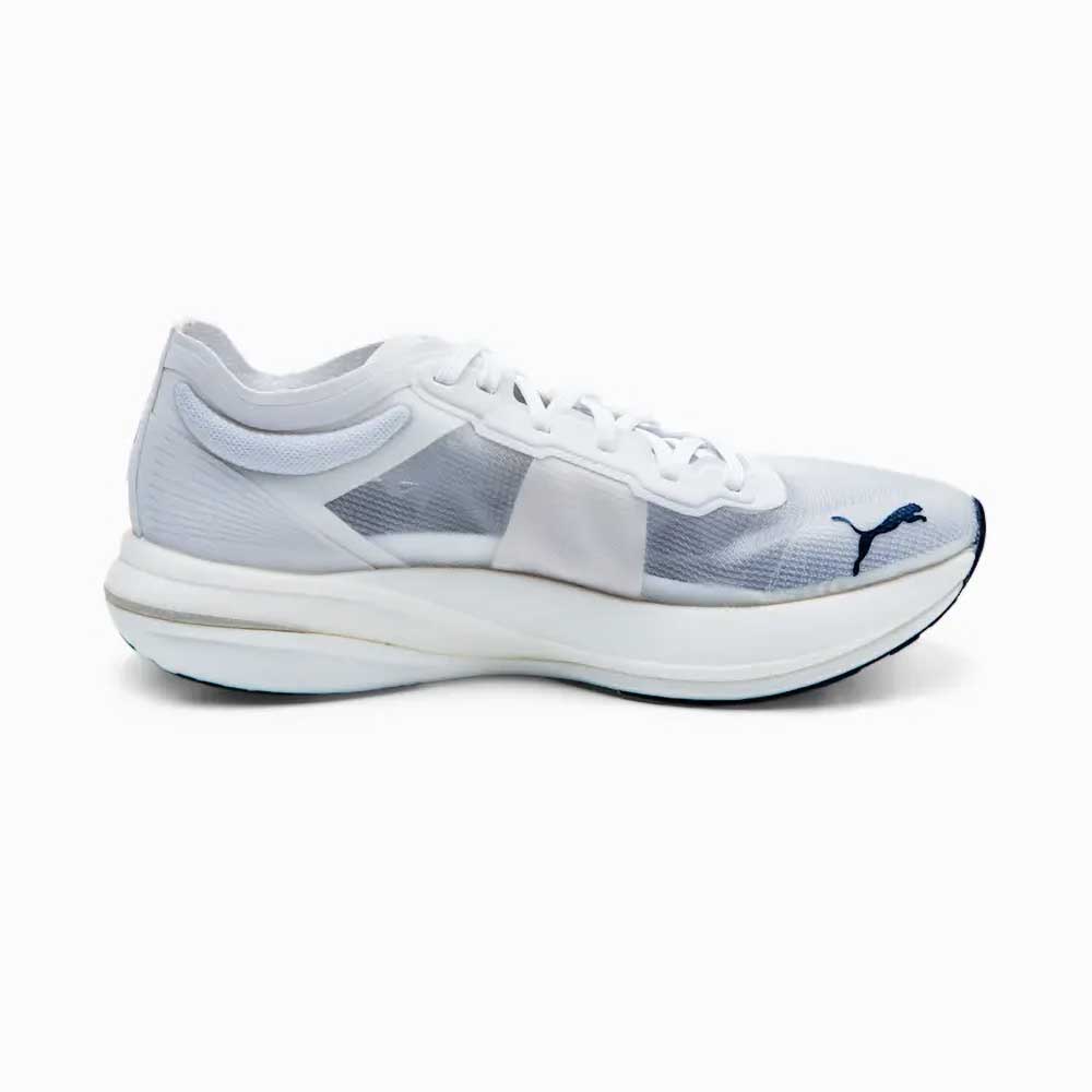 Puma, Donna Deviate Nitro Elite Racer x TRACKSMITH - Puma White-Peacoat-Puma Team Gold- Regular (B)