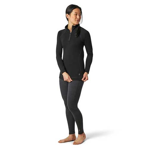 Smartwool, Donna Merino 250 Baselayer 1/4 Zip - Nero