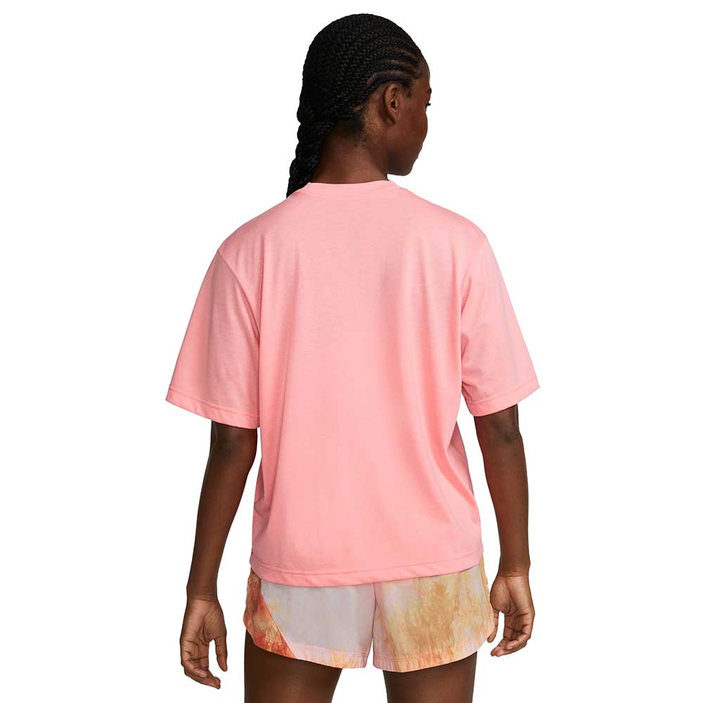 Nike, Donna Nike Dri-Fit Tee Trail a maniche corte - Coral Chalk/Bright Cactus