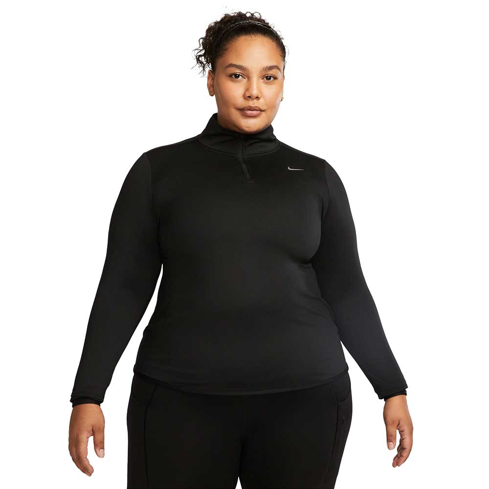 Nike, Donna Nike Swift Element Mezza Zip Top EXT - Nero