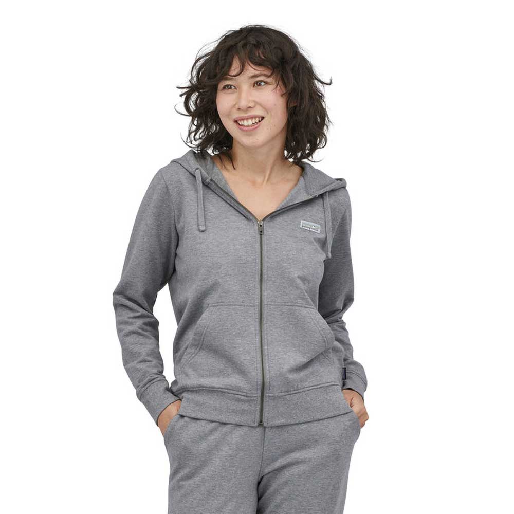 Patagonia, Felpa con cappuccio a zip integrale Ahnya Donna - Grigio Sale