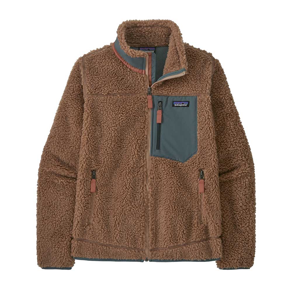 Patagonia, Giacca Classic Retro-X da donna - Pampas Tan con verde acqua