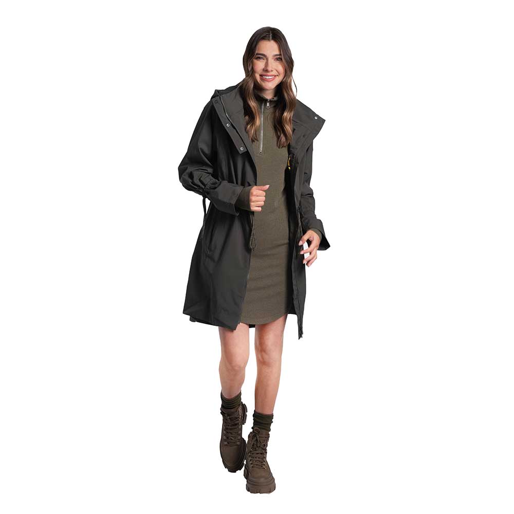 Lole, Giacca da pioggia oversize Piper da donna - Olive