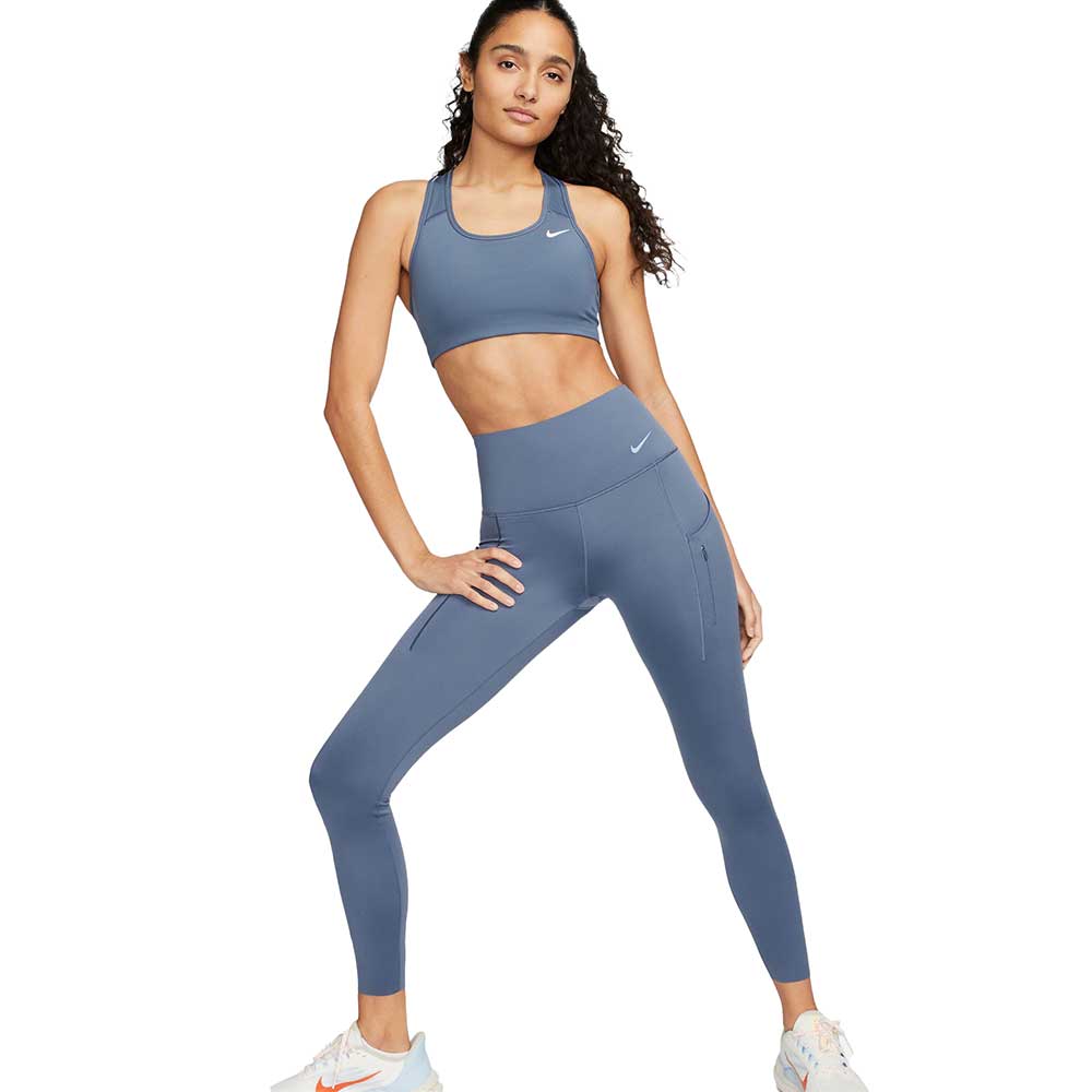 Nike, Leggings Nike Go High Rise 7/8 Donna - Blu diffuso/Nero