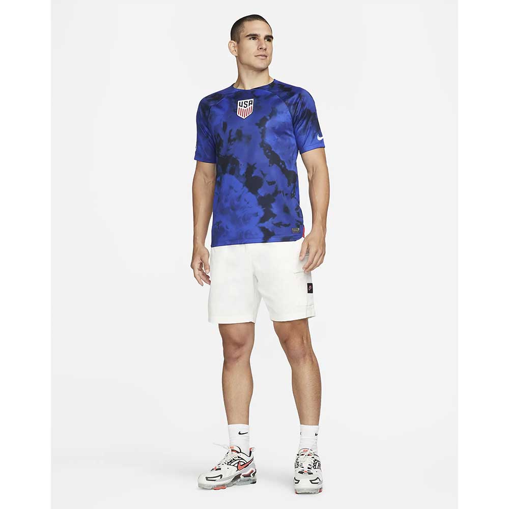 Nike, Maglia USA DF Stadium Away SS Uomo - Blu/Bianco brillante