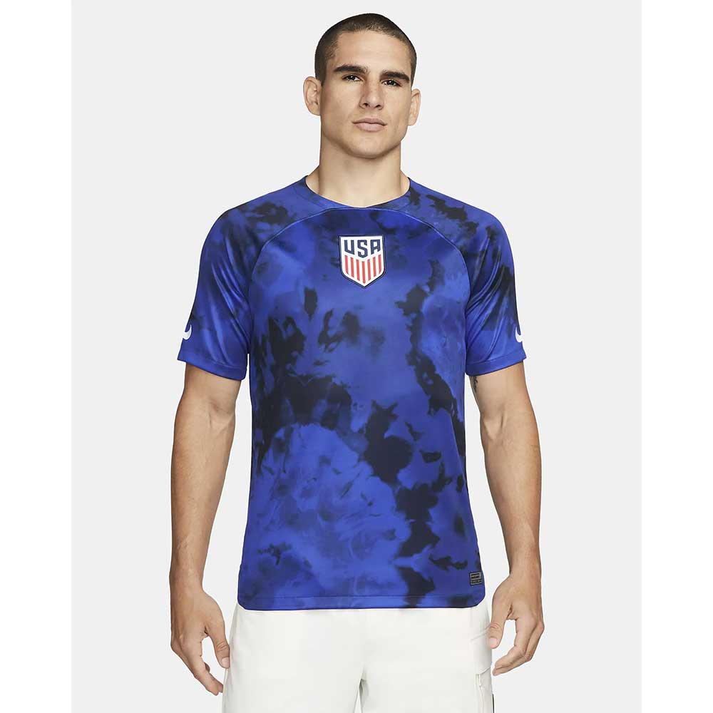 Nike, Maglia USA DF Stadium Away SS Uomo - Blu/Bianco brillante