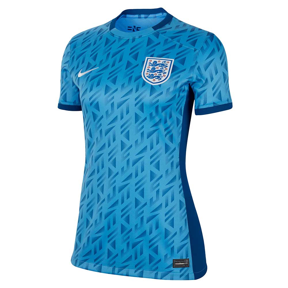 Nike, Maglia da calcio Nike Dri-FIT Inghilterra 2023 Stadium Away Donna - Litorale/Blu palestra