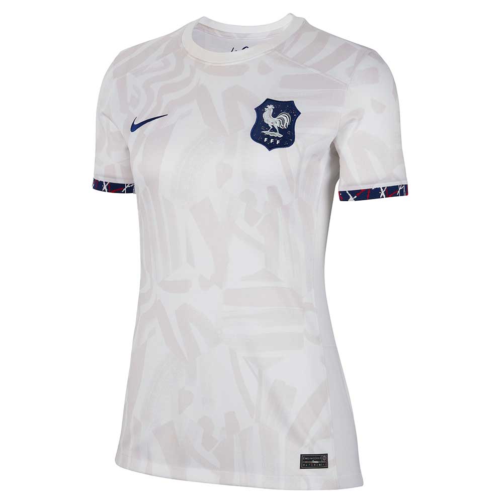 Nike, Maglia da calcio Nike Dri-FIT da donna France 2023 Stadium Away - Bianco/Venice/Blu scuro