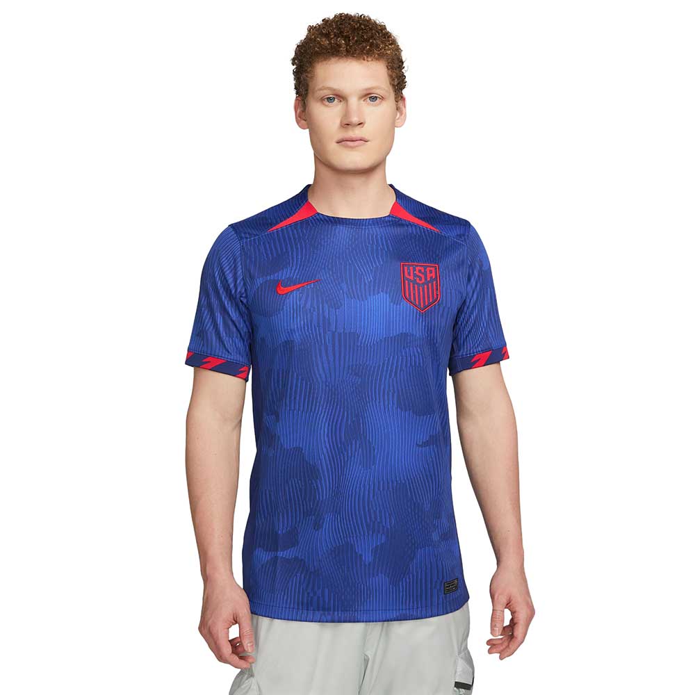 Nike, Maglia da calcio USMNT 2023 Stadium Away Nike Dri-FIT Uomo - Hyper Royal/Loyal Blue/Speed Red/Speed Red