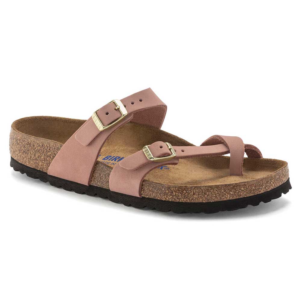 Birkenstock, Mayari NuBuck Soft Footbed da donna - Old Rose - Regular/Wide