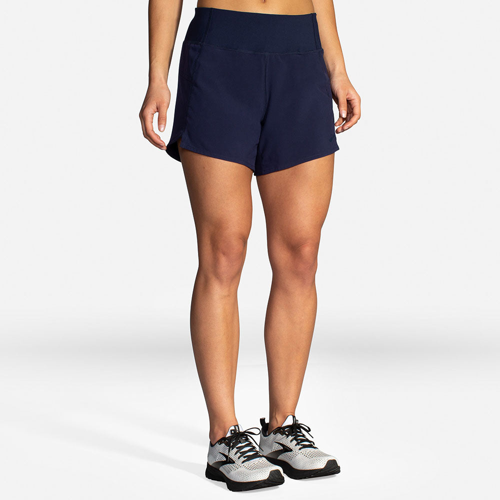 Brooks, Pantaloncini Chaser 5" da donna - Navy