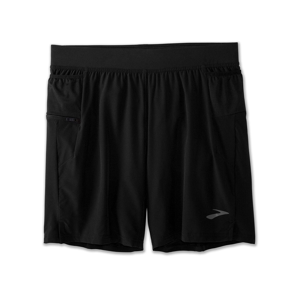 Brooks, Pantaloncini Sherpa 7" 2-In-1 da uomo - Nero