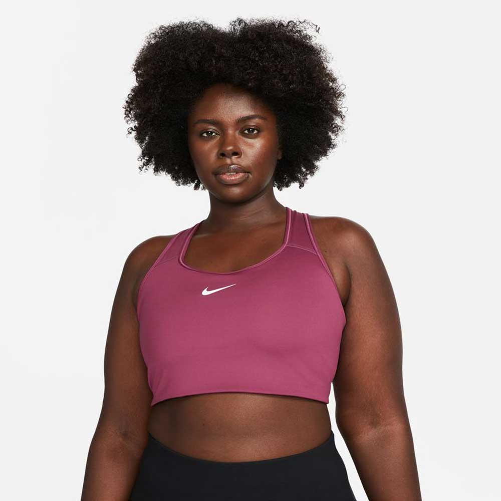 Nike, Reggiseno Swoosh da donna - Palissandro