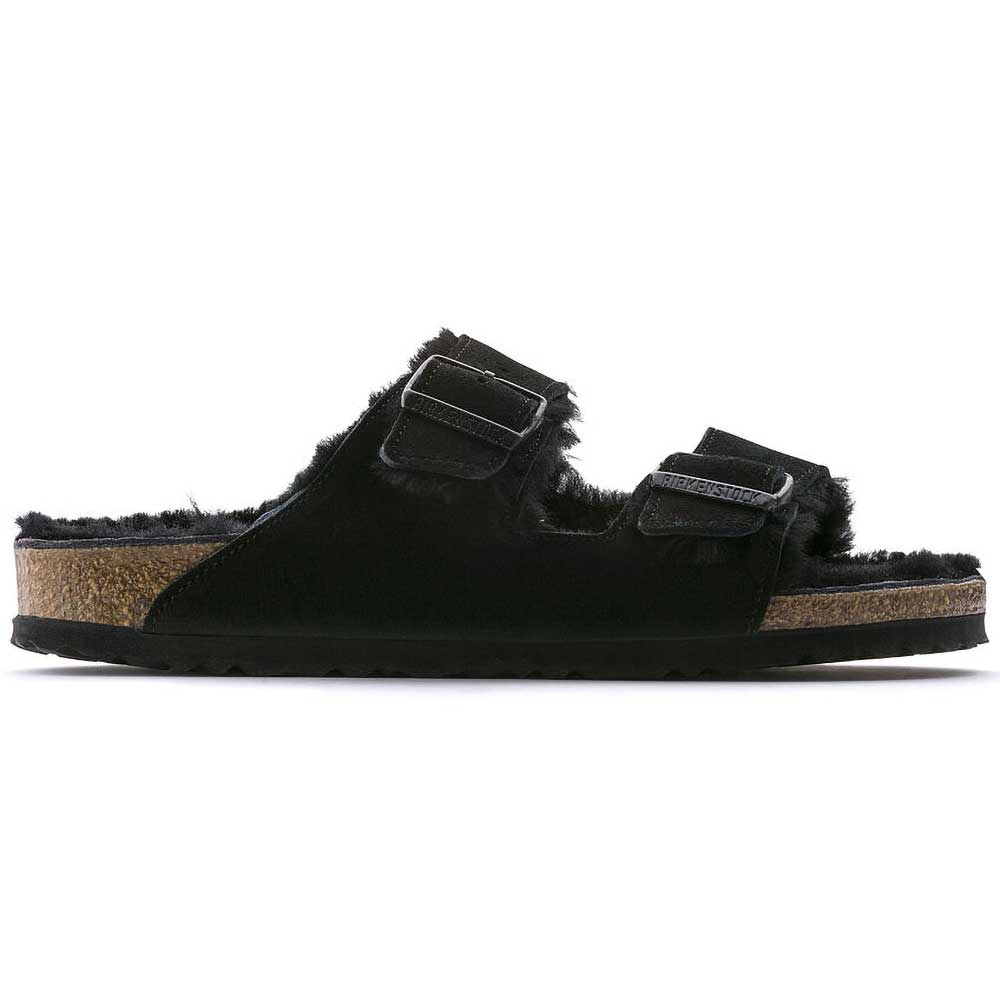 Birkenstock, Sandalo Arizona in montone - Nero - Regolare/Largo