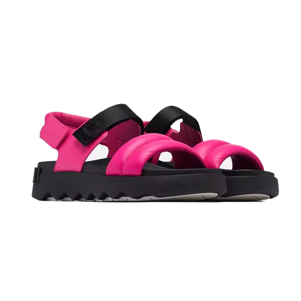 Sorel, Sandalo Viibe Donna - Fucsia Fizz/Nero- Regolare (B)