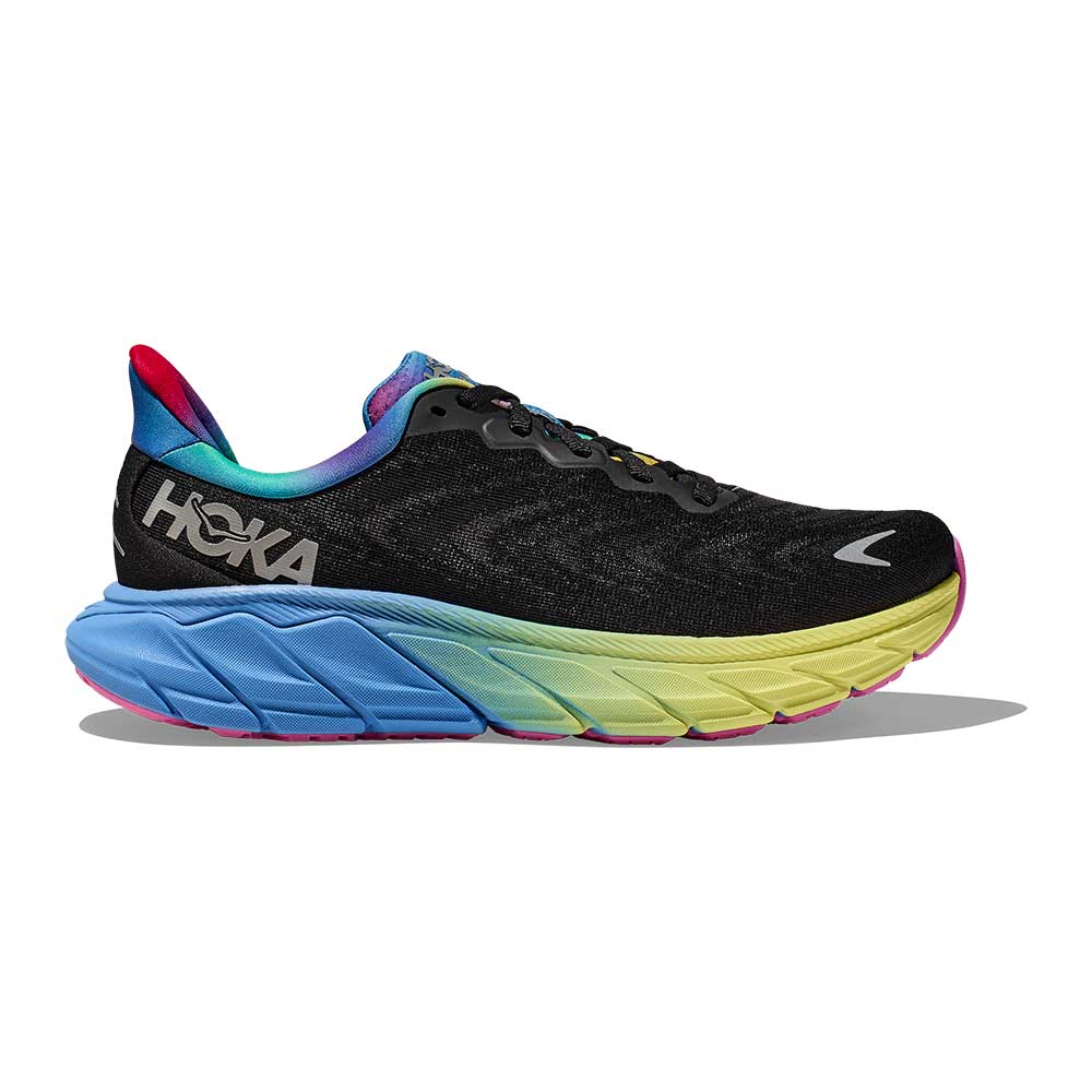 HOKA, Scarpa da corsa Arahi 6 Donna - Nero/Argento - Regolare (B)