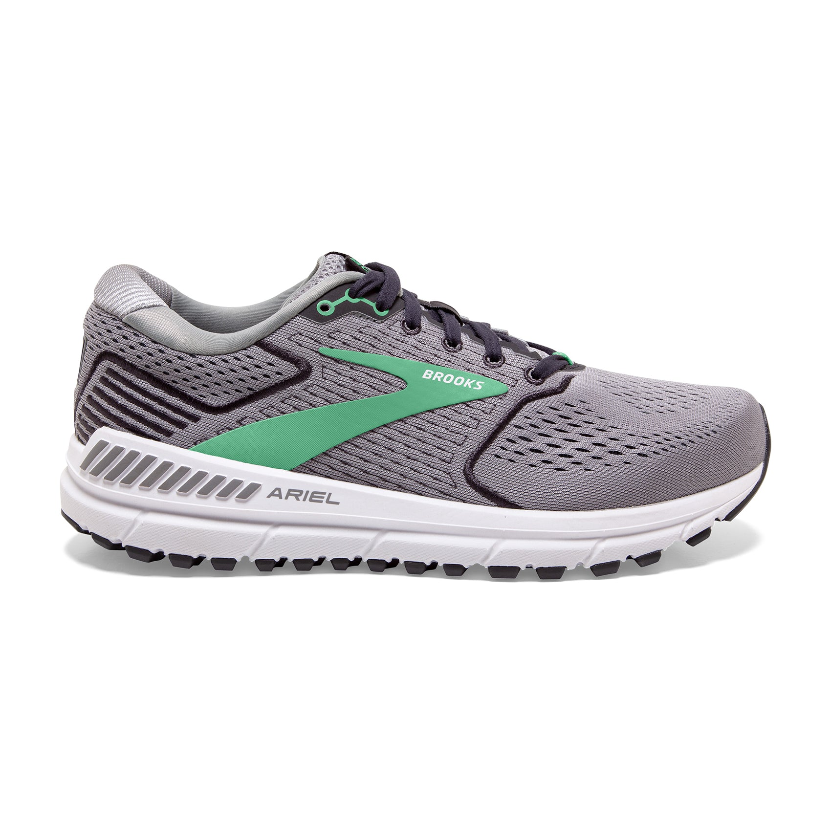 Brooks, Scarpa da corsa Ariel 20 da donna - Lega/bianco/verde - Ampia (D)