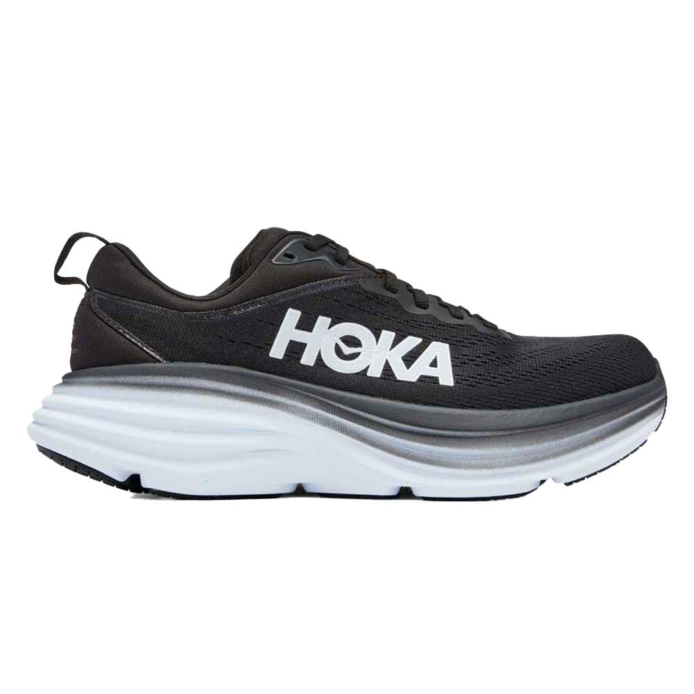 HOKA, Scarpa da corsa Bondi 8 da donna - Nero/Bianco - Ampia (D)