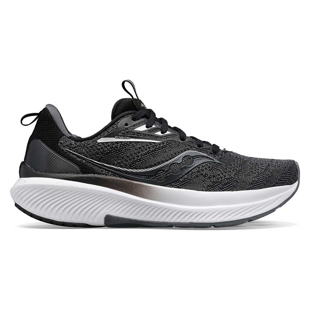 Saucony, Scarpa da corsa Echelon 9 da donna - Nero/Bianco - Ampia (D)