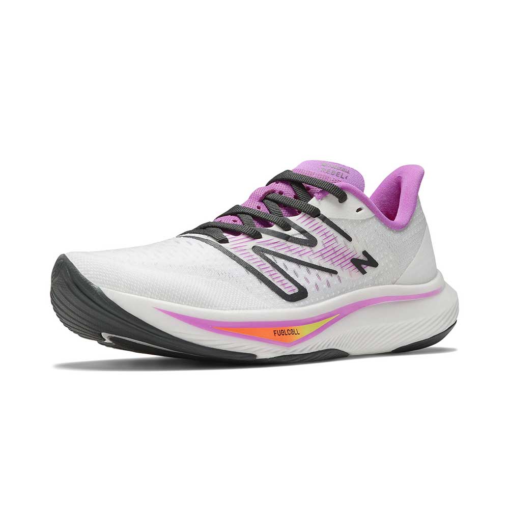 Nuovo equilibrio, Scarpa da corsa FuelCell Rebel v3 da donna - Bianco/Cosmic Rose - Regolare (B)