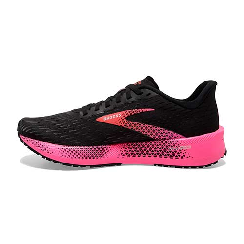 Brooks, Scarpa da corsa Hyperion Tempo da donna - Nero/Rosa/Corallo caldo - Regolare (B)