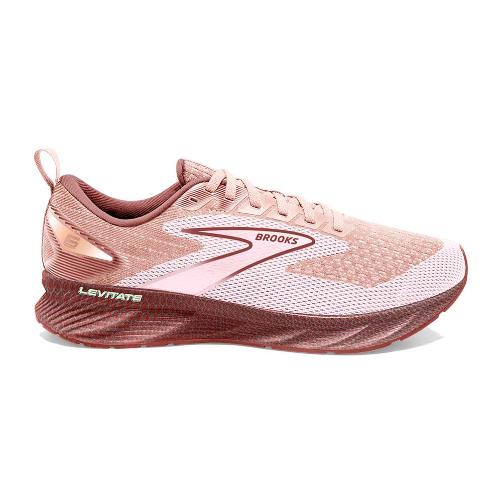 Brooks, Scarpa da corsa Levitate 6 Donna - Peach Whip/Pink- Regular (B)