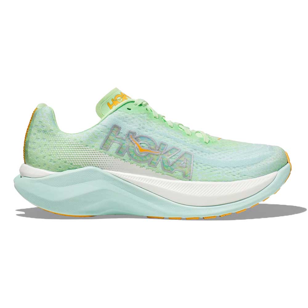 HOKA, Scarpa da corsa Mach X da donna - Lime Glow/Oceano Illuminato - Regolare (B)