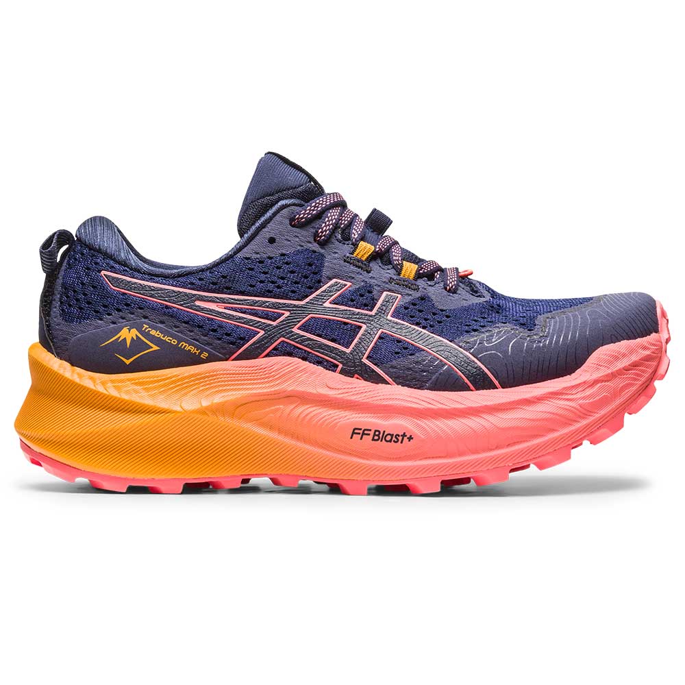 Asics, Scarpa da corsa Trabuco Max 2 da donna - Mezzanotte/Papaya - Regolare (B)