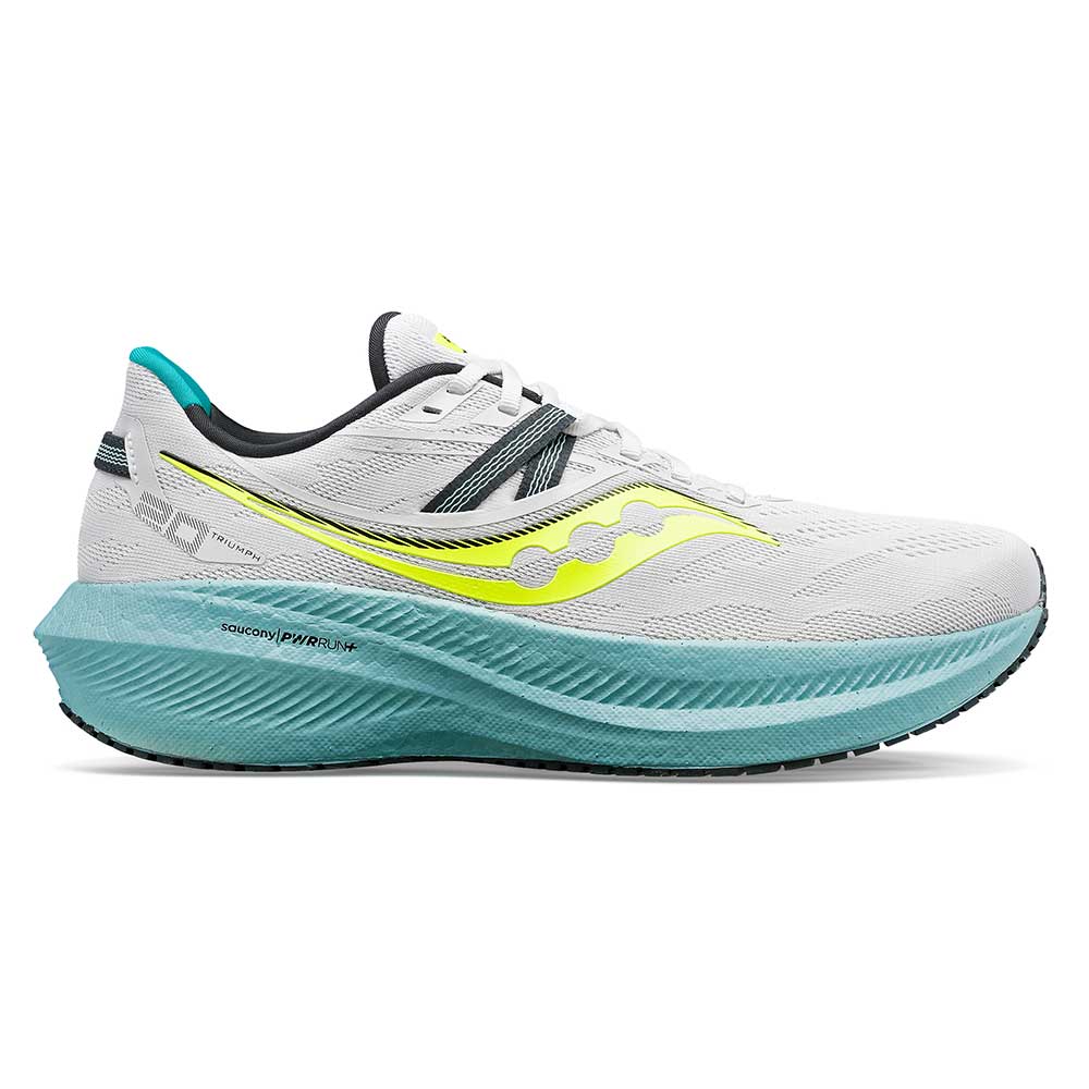 Saucony, Scarpa da corsa Triumph 20 da uomo - Fog/Mineral - Regolare (D)