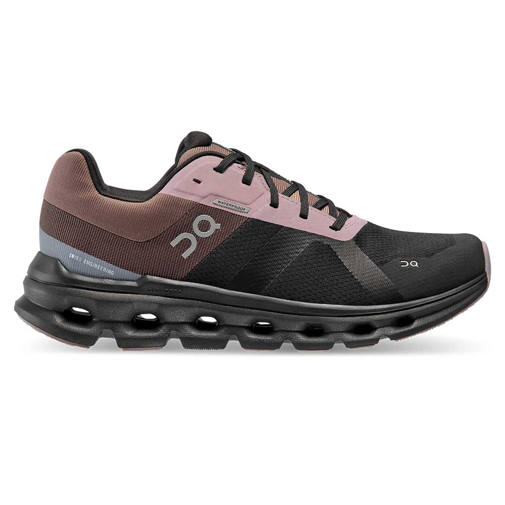 In corsa, Scarpa da corsa impermeabile Cloudrunner da donna - Nero/Grape - Regolare (B)